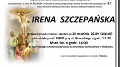 Zmarła Irena Szczepańska. Żyła 91 lat