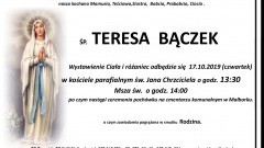 Zmarła Teresa Bączek. Żyła 81 lat.