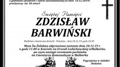 Zmarł Zdzisław Barwiński. Żył 84 lata.