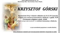 Zmarł Krzysztof Górski. Żył 53 lata.