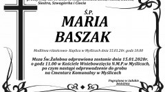 Zmarła Maria Baszak. Żyła 60 lat.