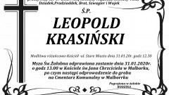 Zmarł Leopold Krasiński. Żył 87 lat.