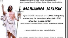 Zmarła Marianna Jakusik. Żyła 84 lata.