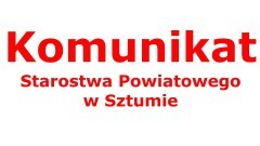 Zmiany organizacji pracy Starostwa Powiatowego w Sztumie.