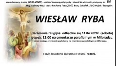 Zmarł Wiesław Ryba. Żył 64 lata.