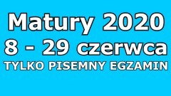 W tym roku tylko pisemna matura. Tegoroczne matury zaczną się 8 czerwca.&#8230;