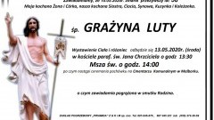 Zmarła Grażyna Luty. Żyła 58 lat.