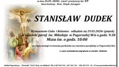 Zmarł Stanisław Dudek. Żył 69 lat.