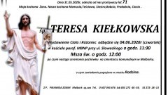 Zmarła Teresa Kiełkowska. Żyła 71 lat.