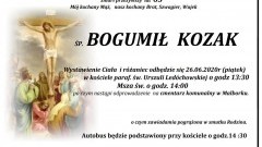 Zmarł Bogumił Kozak. Żył 65 lat.