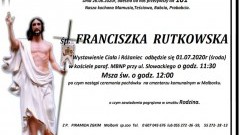 Zmarła Franciszka Rutkowska. Żyła 101 lat.