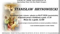 Zmarł Stanisław Hrynowiecki. Żył 76 lat.
