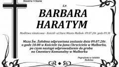 Zmarła Barbara Haratym. Żyła 42 lata.