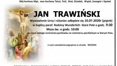 Zmarł Jan Trawiński. Żył 68 lat.