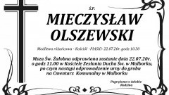 Zmarł Mieczysław Olszewski. Żył 69 lat.