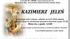 Zmarł Kazimierz Jeleń. Żył 71 lat.