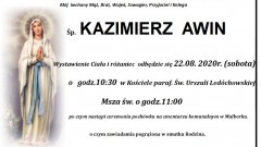 Zmarł Kazimierz Awin. Żył 71 lat.