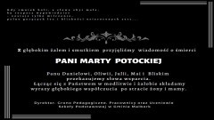 Dyrektor, Grono Pedagogiczne, Pracownicy oraz Uczniowie Szkoły Podstawowej w Gminie Malbork składają kondolencje.