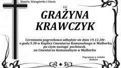 Zmarła Grażyna Krawczyk. Żyła 69 lat.