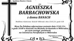 Zmarła Agnieszka Barbachowska. Żyła 47 lat.