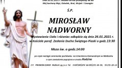 Zmarł Mirosław Nadworny. Żył 68 lat.