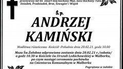 Zmarł Andrzej Kamiński. Żył 66 lat.