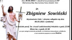 Zmarł Zbigniew Sowiński. Żył 67 lat.