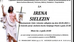 Zmarła Irena Sielezin. Żyła 93 lata.