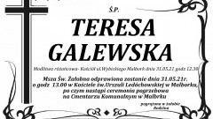 Zmarła Teresa Galewska. Żyła 86 lat.