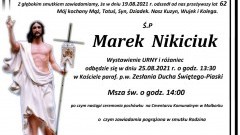 Zmarł Marek Nikiciuk. Żył 62 lata.