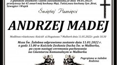 Zmarł Andrzej Madej. Żył 45 lat.