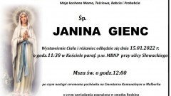 Zmarła Janina Gienc. Żyła 94 lata.