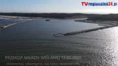 Przekop Kanału Mierzei Wiślanej. Port Zewnętrzny - Falochron wschodni i zachodni - relacjonuje Andrzej Małkiewicz, naczelnik Wydziału Realizacji Inwestycji w Urzędzie Morskim w Gdyni.