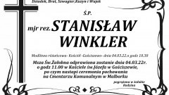 Zmarł mjr rez. Stanisław Winkler. Żył 72 lata.
