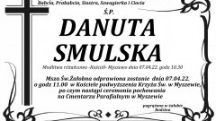 Zmarła Danuta Smulska. Żyła 67 lat.