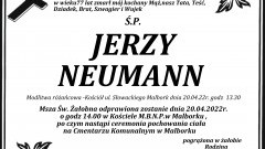 Zmarł Jerzy Neumann. Żył 77 lat.