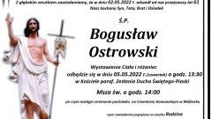Zmarł Bogusław Ostrowski. Żył 61 lat.