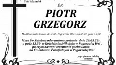 Zmarł Piotr Grzegorz. Żył 72 lata.