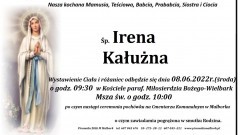 Zmarła Irena Kałużna. Żyła 86 lat.