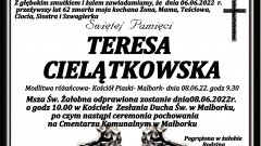 Zmarła Teresa Cielątkowska. Żyła 62 lata.