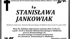 Zmarła Stanisława Jankowiak. Żyła 94 lata.