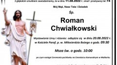 Zmarł Roman Chwiałkowski. Żył 74 lata.