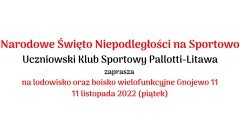 Gmina Miłoradz. Święto Niepodległości na sportowo. Szczegóły na plakacie.