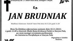 Zmarł Jan Brudniak. Żył 57 lat.