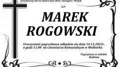 Zmarł Marek Rogowski. Miał 65 lat.