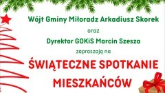 Gmina Miłoradz. W grudniu Świąteczne Spotkanie Mieszkańców. Szczegóły na plakacie.