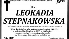 Zmarła Leokadia Stepnakowska. Miała 99 lat.