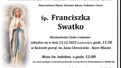 Zmarła Franciszka Swatko. Miała 92 lata.