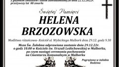 Zmarła Helena Brzozowska. Miała 88 lat.