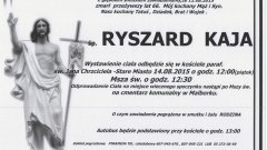 ZMARŁ RYSZARD KAJA. ŻYŁ 66 LAT.